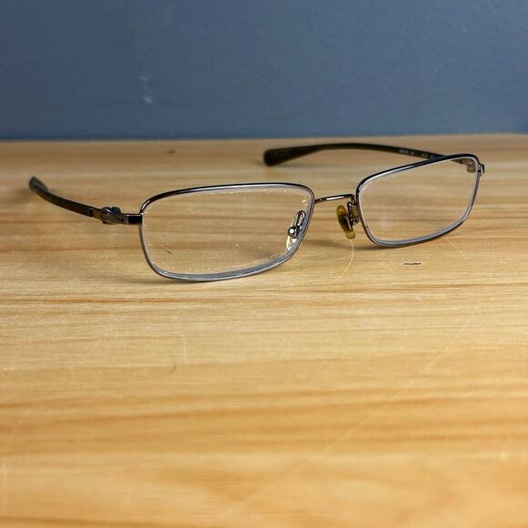 Nike 4130 045 Eyeglass Unisex Gunmetal Grey Rectangular 55-17-145 Frame Only - Picture 1 of 8